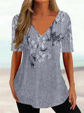 Load image into Gallery viewer, Simple 3d Fashion V-neck T-shirt