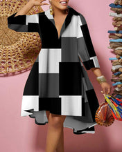 गैलरी व्यूवर में इमेज लोड करें, Fashion Print Loose Camouflage Irregular Dress