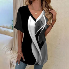 Load image into Gallery viewer, Simple 3d Fashion V-neck T-shirt