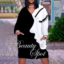 Cargar imagen en el visor de la galería, Cute Long Sleeve Printed pullover dress