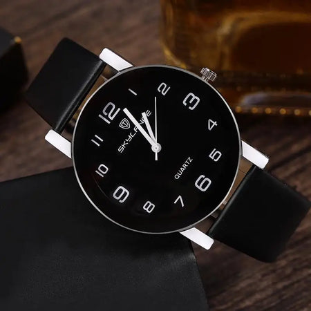 Hot Sale Leather Band Stainless Steel Analog Quartz Ladies Wristwatch