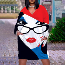 Cargar imagen en el visor de la galería, Cute Long Sleeve Printed pullover dress