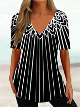 Load image into Gallery viewer, Simple 3d Fashion V-neck T-shirt