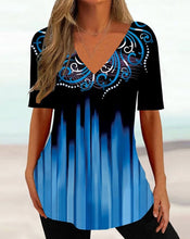 Load image into Gallery viewer, Simple 3d Fashion V-neck T-shirt