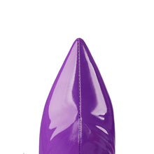 将图片加载到图库查看器,Over Knee Patent Leather High heel Long Zipper Boots