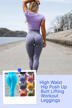 将图片加载到图库查看器,High Waist Hip Push Up Butt Lifting Workout Leggings