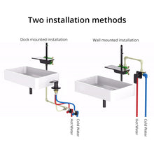 სურათის ჩატვირთვა გალერეის მნახველში, Waterfall Sink Faucet Shelf Basin Water Mixer Black Matte