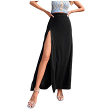 Load image into Gallery viewer, Open Side Split High Waist Maxi Skirt
