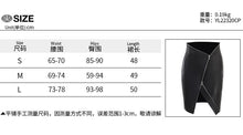 Load image into Gallery viewer, Irregular Faux Leather High Waist A-Line Zipper Skirt