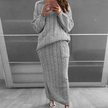 Carica l'immagine nel visualizzatore di Gallery, Warm Knitted 2 Piece Pullover Sweater Set