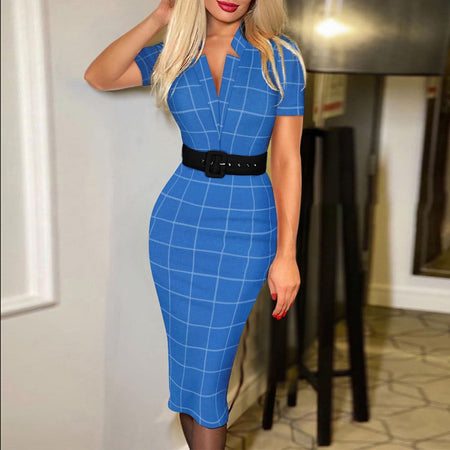 Casual Elegant Fashion Print Work Dress