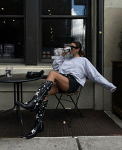 Carica l'immagine nel visualizzatore di Gallery, Western New Star Design Slip On Cowgirl Boots Black Brand