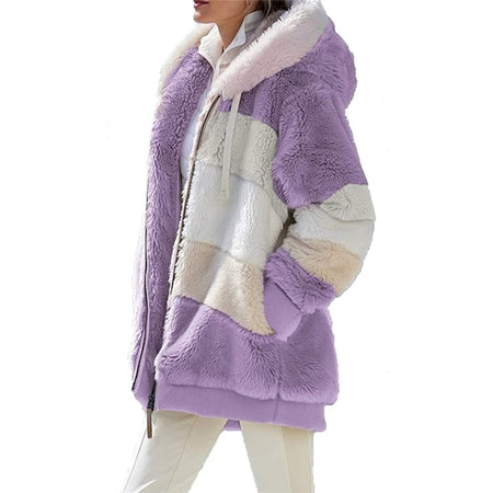 Warm Hooded Fleece Zipper Casual Coats For Winter