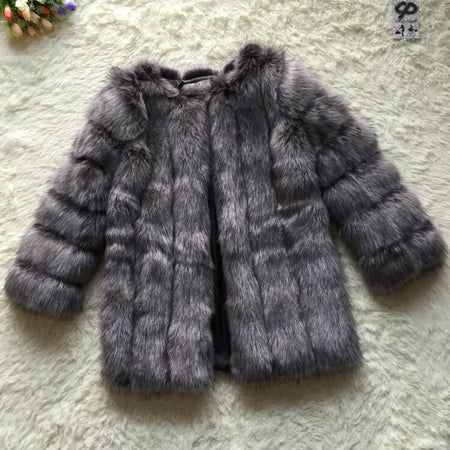 Faux Fur Winter Elegant Thick Overcoat