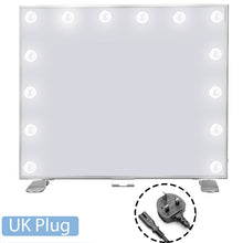 Load image into Gallery viewer, LED Large Makeup Mirror with 14 Dimmable Bulbs Hollywood Lighting and Charging Ports