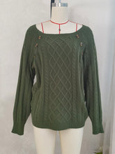 Charger l'image dans la galerie, Knitted Acrylic Loose Long Sleeve Sweater
