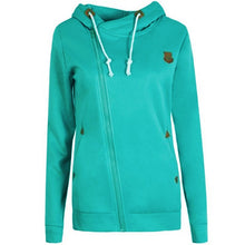 Carica l'immagine nel visualizzatore di Gallery, Long Sleeve Zip Up Fleece Hooded Sweatshirts