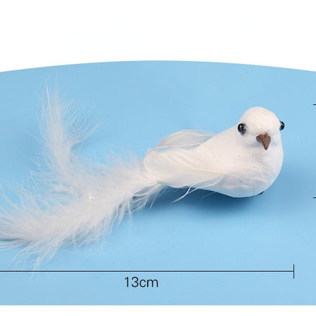 2PC White Simulation Dove Imitation Bird