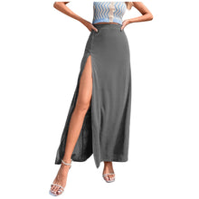 Load image into Gallery viewer, Open Side Split High Waist Maxi Skirt