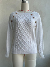 Charger l'image dans la galerie, Knitted Acrylic Loose Long Sleeve Sweater