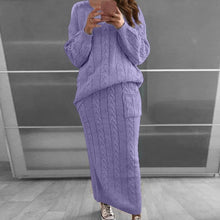Carica l'immagine nel visualizzatore di Gallery, Warm Knitted 2 Piece Pullover Sweater Set