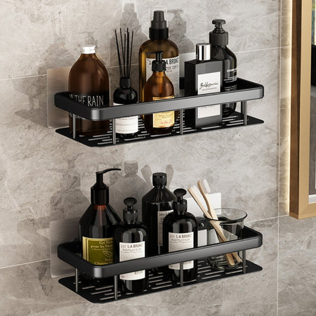 Bathroom Shelves No Drill Corner Shelf Shower Storage Organizer Rack