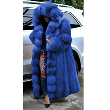 სურათის ჩატვირთვა გალერეის მნახველში, Warm Thick Long Faux Fur Coat With Hood