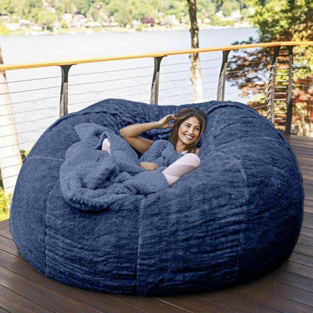 Giant Fur Bean Bag Lazy Sofa Bed