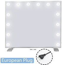 Load image into Gallery viewer, LED Large Makeup Mirror with 14 Dimmable Bulbs Hollywood Lighting and Charging Ports