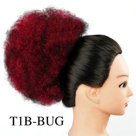 Synthetic Hair Bun Hair Piece Bun Afro Hairpiece