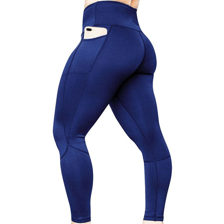 High Waist Yoga Pants with Phone Pocket - Fashion Damsel