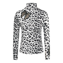 Cargar imagen en el visor de la galería, Long Sleeve Leopard Print Turtleneck Blouse - Fashion Damsel