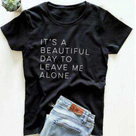 Letter Print Casual Short Sleeve Funny T Shirt