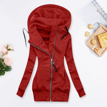 将图片加载到图库查看器,Long Zipper Hooded Winter Jacket - Fashion Damsel
