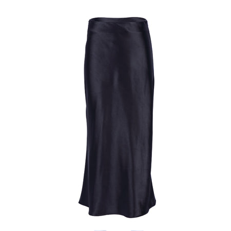 Silk Long Satin Skirt - Fashion Damsel