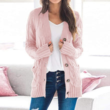 Charger l'image dans la galerie, Knitted Cardigan V-Neck Button Sweater - Fashion Damsel