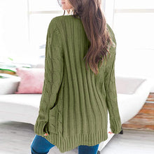 Charger l'image dans la galerie, Knitted Cardigan V-Neck Button Sweater - Fashion Damsel