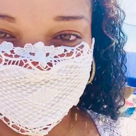 Washable Lace Elastic Face Mask - Fashion Damsel