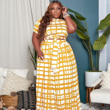 Swing Skirt 2 Piece Suit Plus Size