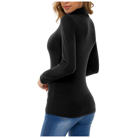 Autumn fleece Vintage Turtleneck - Fashion Damsel
