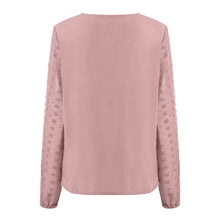 Cargar imagen en el visor de la galería, Lantern Sleeve V Neck Chiffon Blouse