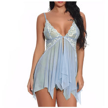 სურათის ჩატვირთვა გალერეის მნახველში, Transparent Lace Floral Sleepwear Nightie