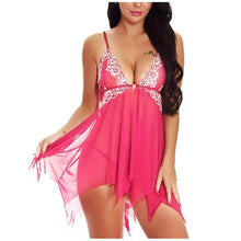 სურათის ჩატვირთვა გალერეის მნახველში, Transparent Lace Floral Sleepwear Nightie