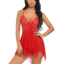 სურათის ჩატვირთვა გალერეის მნახველში, Transparent Lace Floral Sleepwear Nightie