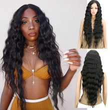 Cargar imagen en el visor de la galería, Deep Wave Synthetic Lace Wigs