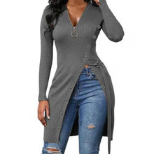 Cargar imagen en el visor de la galería, Cross body High split spring and autumn formal jacket