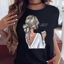 गैलरी व्यूवर में इमेज लोड करें, Women Black T Shirt