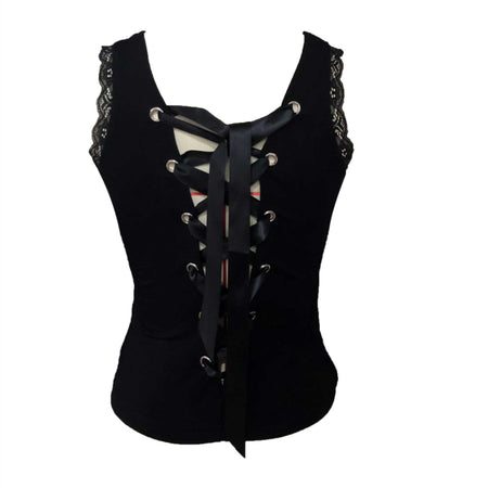 Backless Hollow Bandage Solid Color Camisole