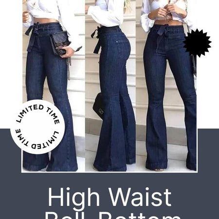 High Waist Bell-Bottom Jeans