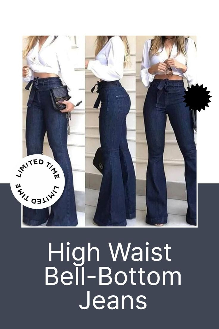 High Waist Bell-Bottom Jeans